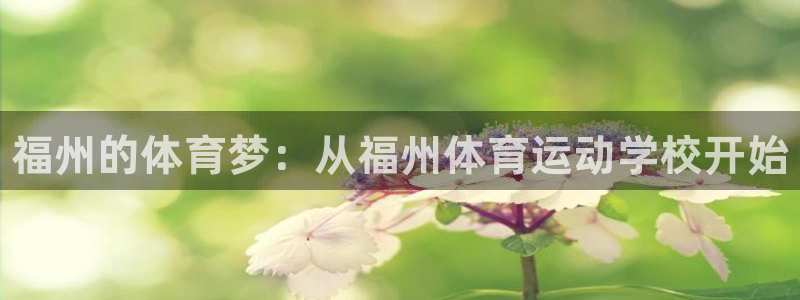 MK体育官网下载：福州的体育梦：从福州体育运动学校开